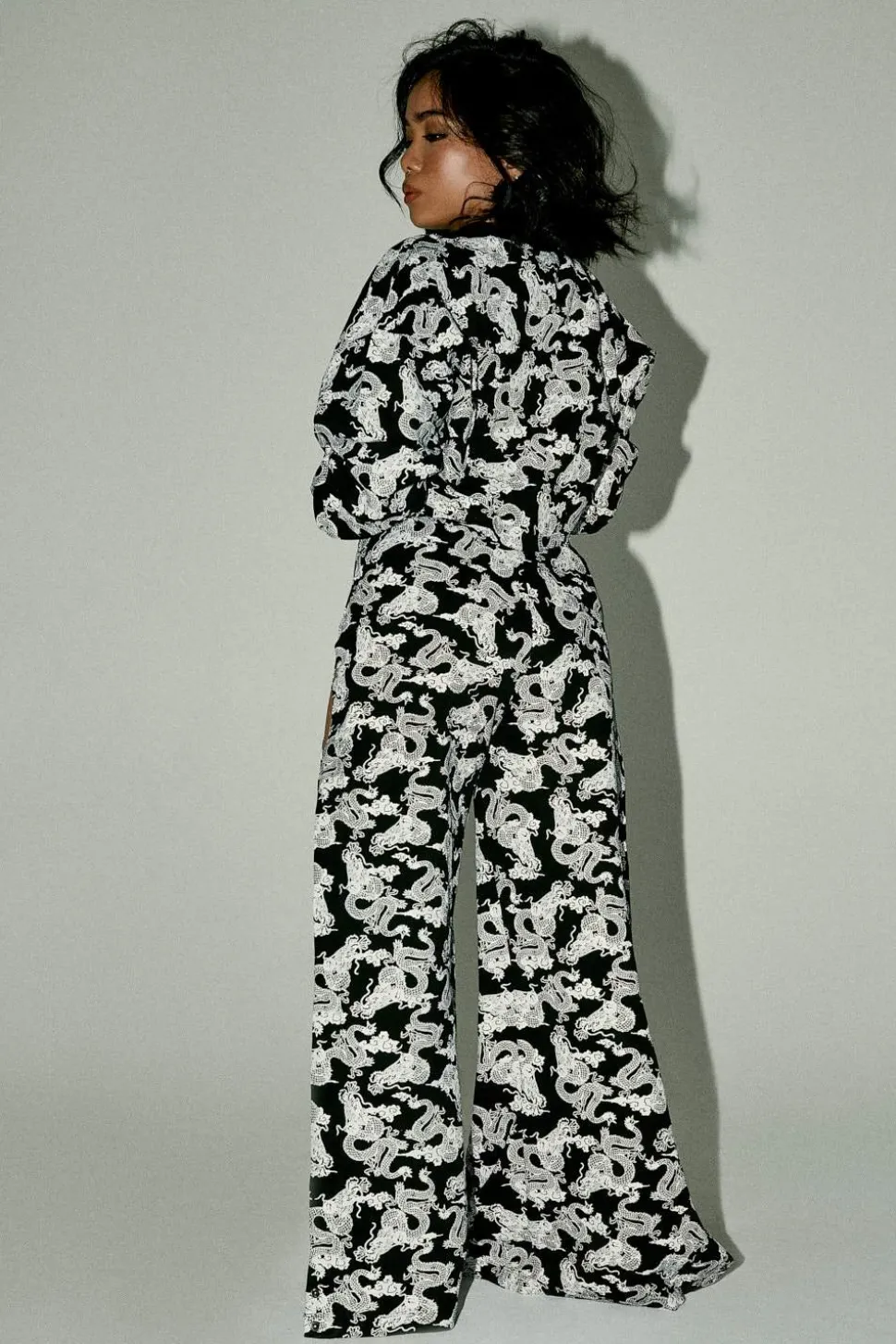 Women CXIX Joggers & Jumpers*Wide Leg Slit Pants - Dragon
