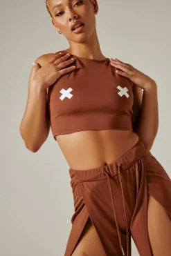 Women CXIX Tees & Tops*Xx Crop Top - Mocha